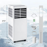 8000 BTU Portable Air Conditioner with Dehumidifier&Fan Sleep Mode & 24H