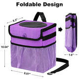 Car Trash Can Foldable Garbage Bin Leakproof 2.3 Gallons Car Trash Bag