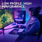 Slim Profile Wireless Gaming Keyboard with RGB Lighting, Tactile Brown Switches