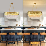 Gold Modern Crystal Chandeliers for Dining Room 8-Light Gold Chandelier Living Room