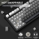 ATTACK SHARK X85 Wireless Mechanical Gaming Keyboard,TKL 82 Keys,Gasket Structure,Knob,RGB Hot Swappable Custom Keyboard