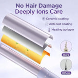 5 In 1 Wand Curling Iron-Curling Wand Set With Hair Straightener, 3 Barrels Hair Crimper Iron