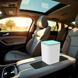 Mini Car Trash Can with Press Lid Leakproof One-Piece Design ABS Plastic