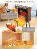 Electric Fireplace Heater 1500W with 3D Flame & Remote Control