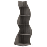Tribesigns Corner Shelf, Modern 5-Tier Wall Corner Bookshelf, Stylish Corner Small Bookcase Storage Rack Plant Stand
