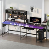 JHK 67" L Shaped Gaming Desk Corner Desks for Compact Spaces with Keyboard