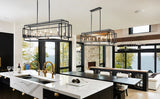 Retro Industrial Chandelier for Table Dining Room Kitchen Island Bar Light Pendant