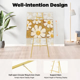 Wedding Easel Stand, 2 Pack Gold Roadway Sign Stand, 50x104cm Foldable Display Easel for Wedding