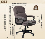 Brown Ergonomic Cloth Office Chair Fabric With Arms And Wheels