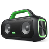 DOSS Outdoor Portable Speaker Powerful 60W Stereo and Bass Sound Box Power Bank IPX6 Waterproof LED Light