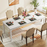 Tribesigns Dining Table for 6-8 People, 200cm Large Narrow Long Rectangular Kitchen Dinner Table