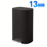 us13 Gallon Trash Can, 5L/30/50 Liter Kitchen Garbage Can Fingerprint Proof Stainless Steel with Removable Inner Bucket And Hinged Lids, Pedal Rubbish