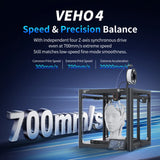 VEHO 4 High Speed 3D Printer Large Build Size 400x400x400mm 3d Printer diy Kit 700mm/s Fast Speed Full-set Printer impresora 3d