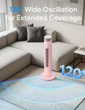Smart Tower Fan for Bedroom, 120° Oscillating, 28ft/s High Speed