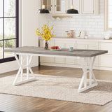 Tribesigns Dining Table for 6 People, 70.8-Inch Rectangular Wood Dining Table