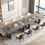 70.8 Inch Dining Table, Rustic Farmhouse Kitchen Table for 6-8 People