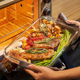 Glass Baking Dish with Lids Rectangular Glass Baking Pan Bakeware Set with Lids