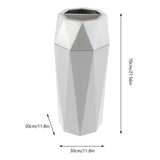 Silver Commercial Octagonal Garbage Can,Stainless Steel Large Trash Can
