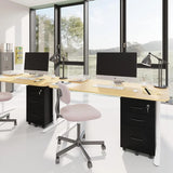 File Cabinet with Lock3 Drawer Wood Rolling Filing Cabinets Under Desk