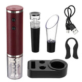 Electric Wine Opener, Automatic Electric Wine Bottle Corkscrew Opener with Foil Cutter, Rechargeable