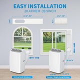 14000 BTU Portable AC, 4-in-1 with Remote & Panel Control for Large Rooms