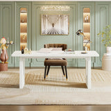 Modern Executive Desk 70.9" Office Computer Conference Table Home Office Workstation White