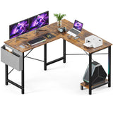 MCQ 50 Inch L-Shaped Office Computer Desk with Wooden Desktop