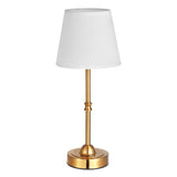 SucceBuy Cordless Table Lamp 5200mAh Built-in Rechargeable Battery Desk Lamp 3-Level Brightness Fabric Shade Color Temperature