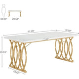 Executive Desk,Large Computer Desk, Modern Office Desk Conference Table Meeting Room Table