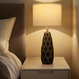 27.5" Ceramic Table Lamps for Bedroom Living Room Lamps Set of 2 Modern