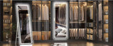 LED Lighted Floor Standing Mirror, Full Length Mirror with Lights for Bathroom