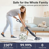 Steam Mop Cleaner w/ Rotating Mop Pad 10 in 1 Lightweight Spin Mop for Home