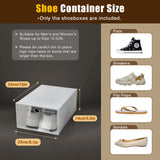 20PCS/24PCS Foldable Flip Shoe Boxes Set Shoe Rack Stackable Storage Container Plastic Clear Shoe Case