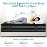 12 Inch Queen Mattress Luxury Hybrid 7-Zones Pocket Springs & Cooling Gel