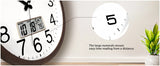TIMESS 13-inch wood grain wall clock, perpetual calendar, silent timekeeping