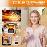Portable Mini Electric Fireplace Heater with 3D Flames for Bedroom, Office