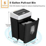 Heavy duty 15sheet office paper shredder with 40minute continuous operation ideal for home office