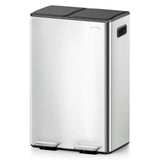 mVm Trash Can Stainless 2 x 30L Kitchen Step Trash Bin