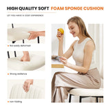 JHK Faux Leather Modern Dining Chairs Set of 2 Ergonomic Lumbar Support Foam Sponge Cushion Seat