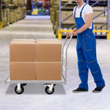 36*24 Flat Dolly Cart 2000 Lbs Hand Push Pull Cargo Handling Trailer with 4 Wheels