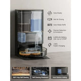 Robotic vacuum for home use, ABS plastic with liftable mop and brushes