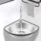 Hand Wash Sink, Corner Basin Sink with Wall Bracket, Triangular Hand Basin Sink for