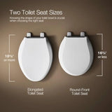 4734-RL-0 Rutledge Soft Close Toilet Seat Quiet-Close Lid Grip-Tight Bumpers