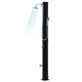 7.2FT Freestanding Solar Heated Pool Shower 9.3 Gallon Outdoor Shower Kit With Handheld Foot Faucet Hot Cold