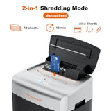 Office paper shredder, heavy-duty home office use, metal body