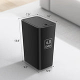 Bathroom Trash Can with Lid, 4 Gallon Press Top Bin for Bedroom, Living Room, Office