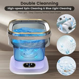 Portable 15L Mini Washing Machine with Spin Basket 3 Modes for Apartments Dorms Camping Foldable