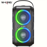 W-KING T9-2 80W RMS Party Portable Speakers Bluetooth Wireless Boombox with 4 Drivers (2*4.04'' Woofer), Huge 105dB