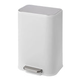 Bathroom Trash Can, 3.2 Gallon Stainless Steel Garbage Can with Lid, Rectangular Small