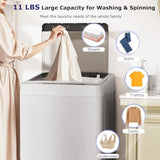 Portable washing machine for apartment, home, dorms, RV: 1.5 cu.ft compact washer in gray black